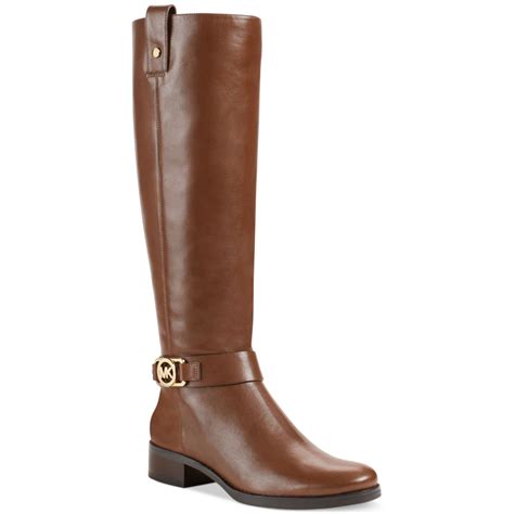 michael kors riding boots wide calf|michael kors leather sole boots.